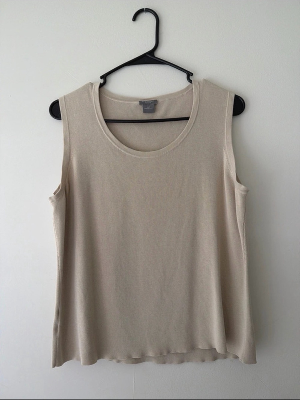 Ann Taylor Women's Sleeveless Crewneck Tank - Beige